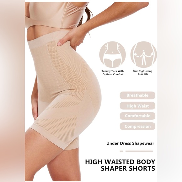 Women's Shapewear Tummy Control Shorts High Waisted Body Shaper - Picture 2 of 5